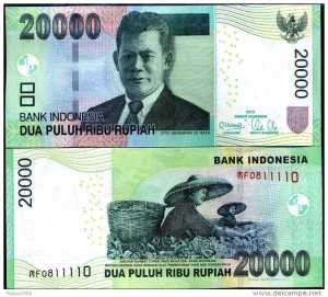 Uang Kertas Indonesia Rp 20 000 deritaguru